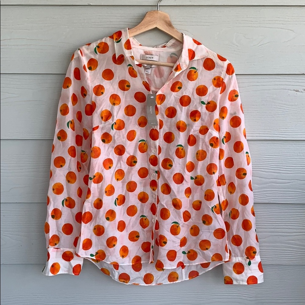 NWT J Crew tangerine top | size 2